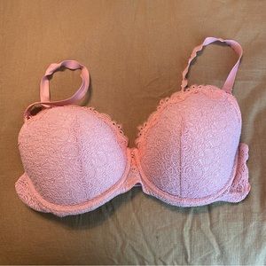 Victoria’s Secret Lined Demi Dream Angels Bra Pink 38f 38ddd